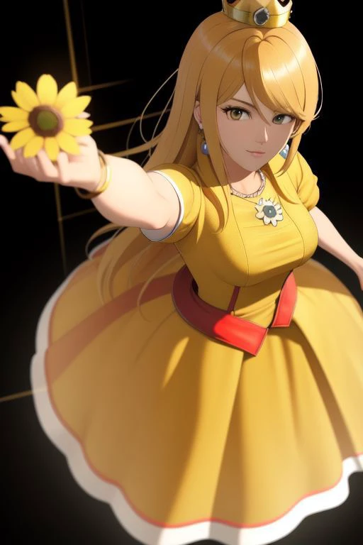 professional detailed (full body) photo, (samus aran) dressed in (puffy yellow and orange daisydress), (long straight blonde hair), (puffy short sleeves, jewelry, dress, princess crown, flower brooch), masterpiece, best quality, 1girl, (perfect face, beautiful face, symmetric face),
(8k, RAW photo, photo-realistic, masterpiece, best quality, absurdres, incredibly absurdres, huge filesize, extremely detailed, High quality texture, physically-based rendering, Ray tracing)