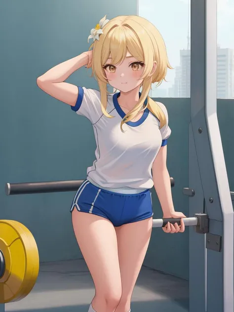 <lora:ying1.5-000005:1>, ying girl,solo,gym uniform, masterpiece, best quality,