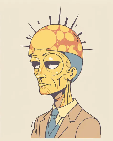 Radiant"The Architect of Skill", Hazy conditions, Maximalist, Neo-Primitivism, Side lighting, <lora:æ¸¸æå¾æ ç ç©¶æ_æäºº:1> A cartoon, with a face