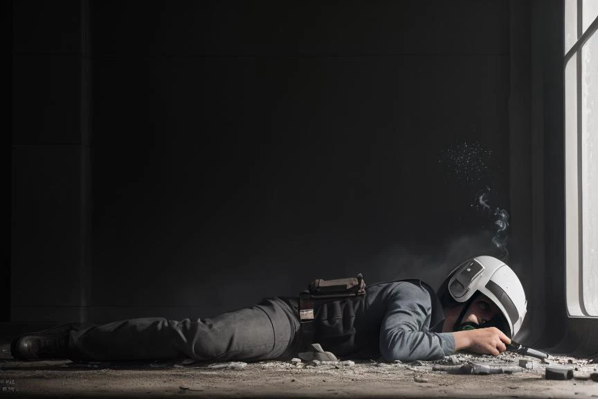 1man, rebel trooper lying on ground, injured, in pain, screaming, shot, body on fire, smoke, blast marks on walls, RAW photo, 8k uhd, dslr, soft lighting, high quality, film grain, Fujifilm XT3, <lora:starWarsRebelTrooper_v01:1>, photorealistic, photo, masterpiece, realistic, realism, photorealism, high contrast, photorealistic digital art trending on Artstation 8k HD high definition detailed realistic, detailed, skin texture, hyper detailed, realistic skin texture, armature, best quality, ultra high res, (photorealistic:1.4),, high resolution, detailed, raw photo, sharp re, by lee jeffries nikon d850 film stock photograph 4 kodak portra 400 camera f1.6 lens rich colors hyper realistic lifelike texture dramatic lighting unrealengine trending on artstation cinestill 800, the empire did nothing wrong