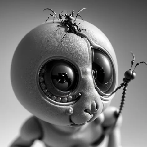 photo realistic, baby food ad, insect human newborn, cute, deformed, advertisement, compound eyes, antenna, mandible, photograph, grain, detailed, high contrast,Ansel Adams style <lora:baby_face_v1:.1>,<lora:QYPTOXMACR0:.2>, <lora:ColorSem01:.02>
