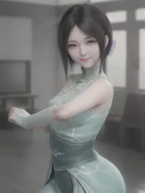 xuner is dancing, looking at viewer, smile,clean background<lora:xuner-000010:0.6>