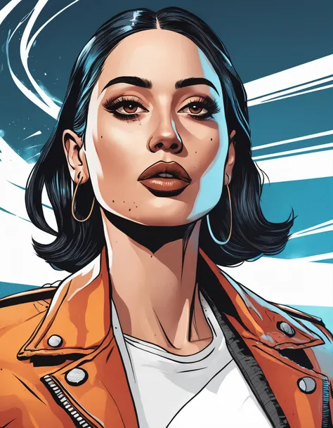 comic style illustration of AlexaXL woman, masterpiece, high resolution, octane, 8k, detailed, sharp focus, shallow depth of field <lora:Alexa Demie XL:1>