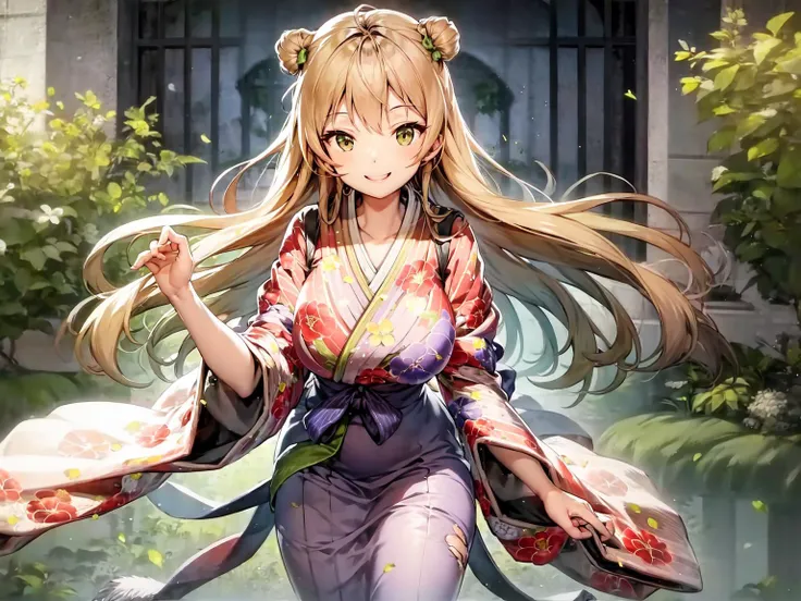 masterpiece, best quality, <lora:rfb-5:1>, hakama, smile face, solo