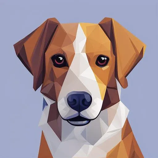 <lyco:polygonal_drawing_style_Sa_May:1.0> polygonal drawing style of dog