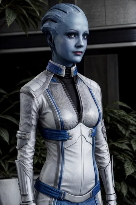 ((Best quality)), ((masterpiece)), (highly detailed:1.3), <lora:add_detail:1>, <lora:more_details:0.5>, very skinny, slender fit body, ((detailed face)), (detailed skin), smile, <lora:Breasts_Helper_v2:0.6>, masseffectliara hands on hip in a atrium with plants in the background, cute face, white armor, blue accents, realistic armor materials, shiny armor, dramatic lighting, wallpaper, intricate, sharp focus, ray tracing, rtx, professionally color graded, professional photography, ultra detailed, 4k, 8k, raw <lora:masseffectliara:0.58>, detailed skin texture, (blush:0.5), (goosebumps:0.5), subsurface scattering <lora:epi_noiseoffset2:1>