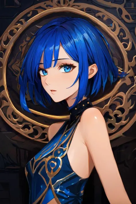 <lora:MadTale Style v2.0 XL:1> (madtalestyle:1.5), arabian princess, sexy dancer, veils, bazaar in background, nsfw, high definition photo, ultra detailed skin, ultra detailed face, small skin imperfections, 1girl, Blunt haircut, saggy breasts, Broad-shouldered body, blue eyes, Bronze hair