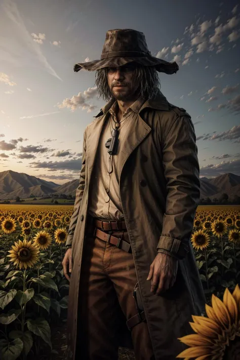 (masterpiece, best quality) <lora:epi_noiseoffset2:1> <lora:add_detail:0.7> <lora:HeisenbergRE:0.8>
HeisenbergRE, 1boy, standing in a field, scarecrow, sunflower, horror \(theme\),