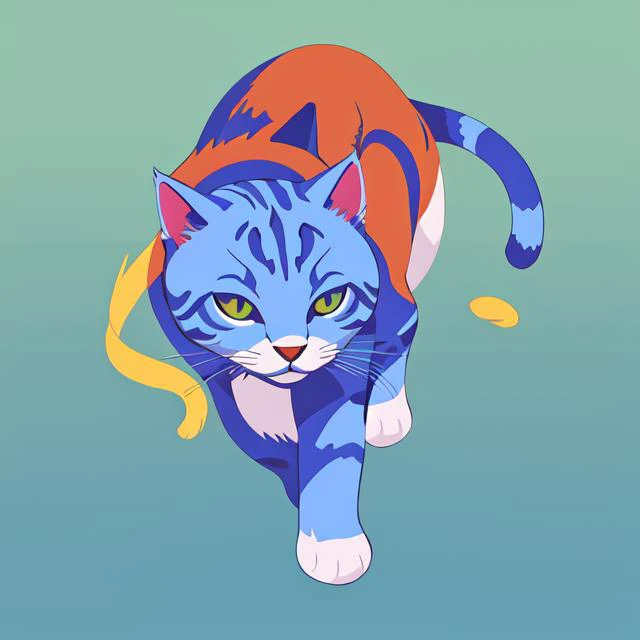 super cat <lora:Vector_illustration_V2:1> vector illustration