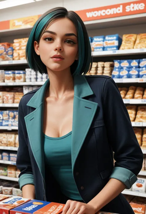 score_9, score_8_up, score_7_up, realistic, masterpiece, absurdres, sensitive, very aesthetic, Expressiveh, EasyNegative, dark dramatic lighting, kyuyongeom
BREAK
panorama, store, convenience store, depth of field,
BREAK
Gwen from Total Drama, Puffy cleavage, 1girl, solo, long eyelashes, wide hips, thick thighs
BREAK
black jacket, leather jacket, skindentation,
BREAK
zPDXL2
<lora:kyuyong:0.8>
<lora:Expressive_H:0.8>
<lora:add-detail-xl:0.8>
<lora:sinfully_stylish_SDKL:1>
<lora:fashigirl-v2-sdxl-7ep:0.95>