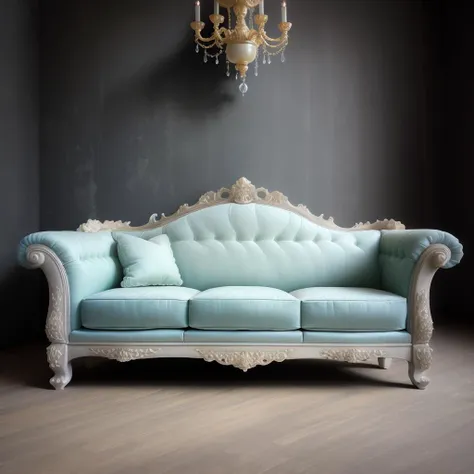 a jadecarvingcd-sofa, solo, <lora:jadecarvingcd-000008:0.95>, no humans, high quality, masterpiece, realistic, photorealistic, long-focus, indoors