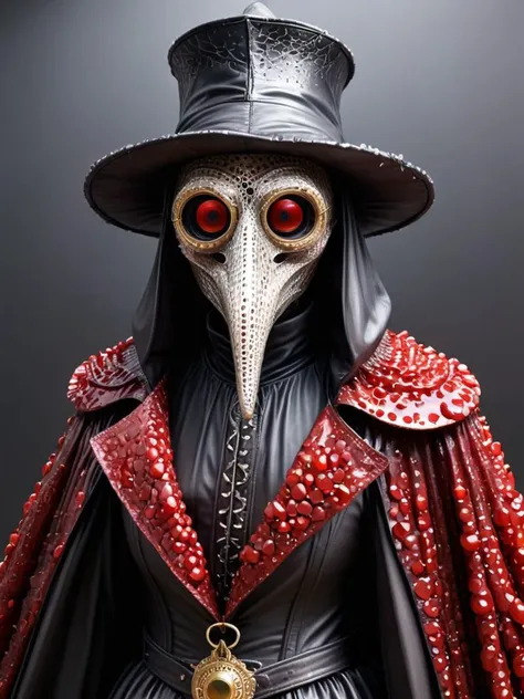 <lora:Morph:0.9> Plague Doctor made of blood cells