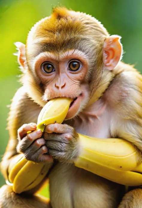 monkey eating banana