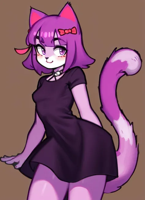 masterpiece, highest quality, best quality, 1girl, solo, looking at viewer,
masunya, cat ears, (purple skin color:1.1), (red hair bow:1.1), highly detailed, dress, tail, <lora:Masunya__masyunya_civitai_train:1> <lora:my_LoRA_masunya_v3:0.4>
wamudraws <lora:my_wamudraws_v1:0.7>