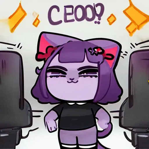 realistic photo of a masunya, (masterpiece:1.5) (medium breasts:1.5), mature female, helltaker, vanripper \(style\), (purple skin color:1.5), full body, absurdres, cat ears, breasts, highres, short hair, solo, thighhighs, jeremy lipking, masterpiece by jeremy lipking, heart-shaped pupils, looking at viewer, hourglass, best quality, bottom heavy, black thighhighs, black dress, tall, raised eyebrow, :3, double v, stable, plump, adult, light smile, cat tail, standing, hand on hip, close-up, portrait, black t-shirt, night city <lora:pantyPullClothesPull_v10:0.6> <lora:masunyaMasyunya_v0000228:1> <lora:pastelMixStylizedAnime_pastelMixPrunedFP16:0.5>
