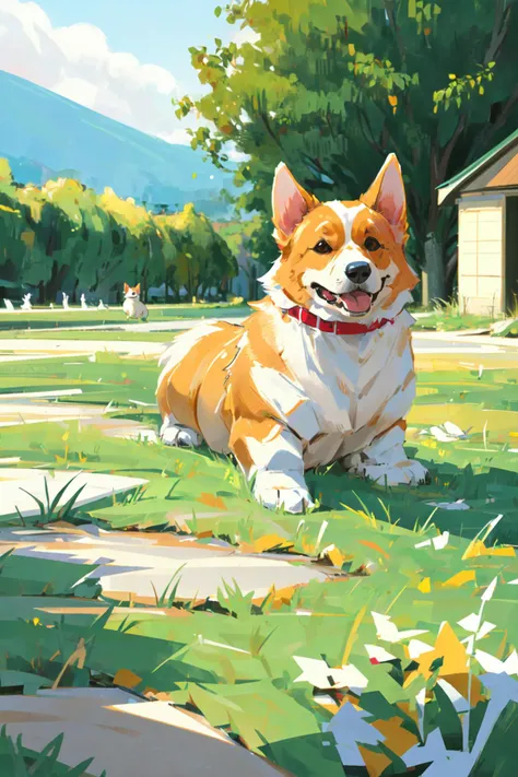(masterpiece:1.2), best quality,PIXIV, corgi style by snatti,
dog, no humans,
<lora:corgi style by_20231101164707-000016:0.8>