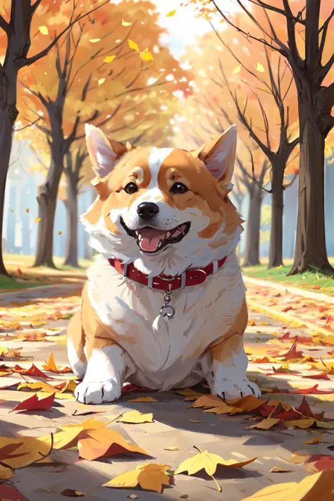 (masterpiece:1.2), best quality,PIXIV, corgi style by snatti,
no humans, dog, autumn, blurry, leaf, autumn leaves, animal focus, animal, blurry background, shiba inu, outdoors, collar, depth of field
<lora:corgi style by_20231101164707-000014:0.7>