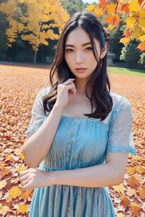 masterpiece, best quality, ultra realistic photograph, 16K, (HDR), high resolution, female_solo, ((quite a bit body, )), nice_cleavage, beautiful hourglass body, nice slender legs, looking at viewer, big eyes, ((the luxurious prettiest Japanese idol model in the world, Anne Hathaway blended face, 24yo)), (laughing small eyed, random lower dresses), random stunning camera angle view, random perfectly camera lens, pastel green simple background,