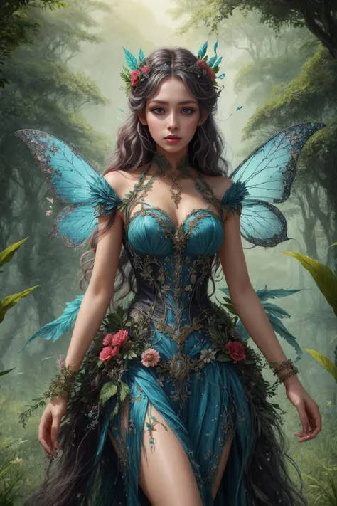 woman on acid trip, (crazy:1.2), black fairy dress, surreal art, intricate detail, brilliant colors <lora:add_detail:0.6> <lora:fairy_dress-1.0:0.8>