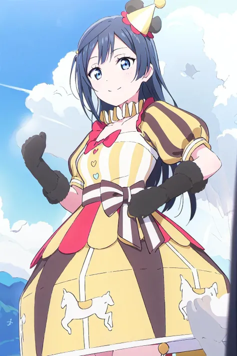 (best quality, masterpiece:1.2), 1girl, solo, anime, anime screencap, ray tracing, global illumination, ultra resolution image, vivid color, cinematic light, lens flare, light on face, glow eyes, depth of field, happy, detailed background, cute, straight-on, smile, looking at viewer, outdoors, sky, cloud,
<lora:A_Yuki Setsuna INOW:0.8> yuki setsuna, inow dress