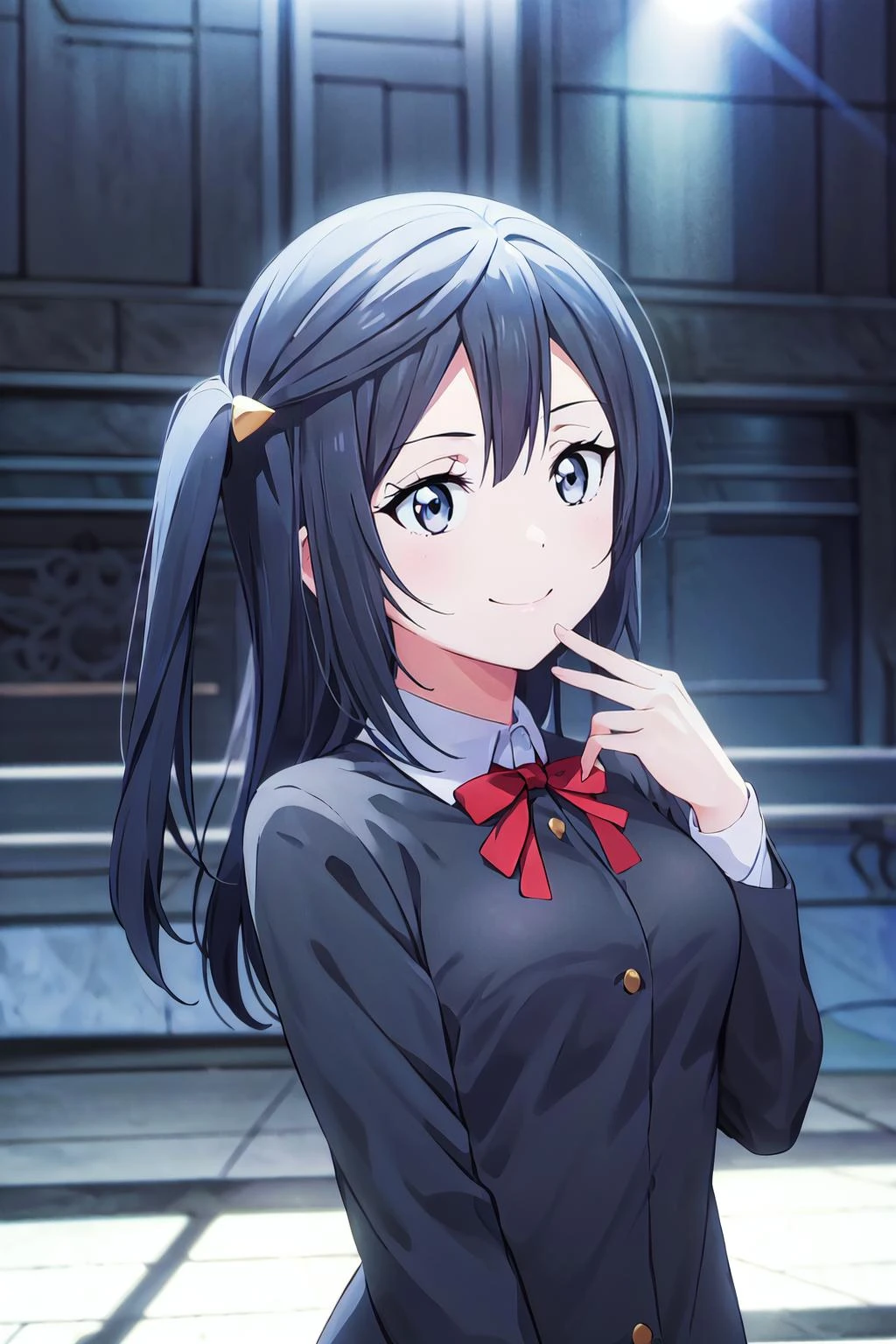 (best quality, masterpiece:1.2), 1girl, solo, anime, anime screencap, ray tracing, global illumination, ultra resolution image, vivid color, cinematic light, lens flare, light on face, glow eyes, depth of field, happy, detailed background, cute, straight-on, smile,
<lora:A_Yuki Setsuna WSU:0.8> yuki setsuna