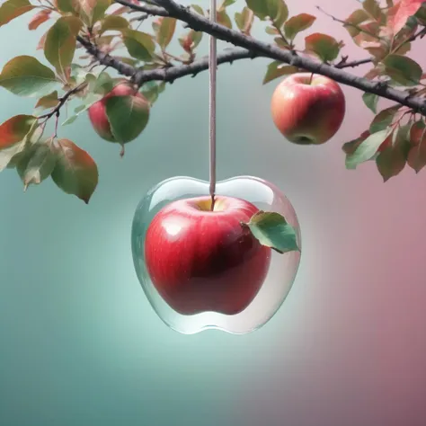__NEW_My_wildcards/Camera_wildcards/Camera_nested_lighting__ a photograph of a red apple hanging on a tree,
flat lighting, pastel colors, double exposure, a photograph of a red apple hanging on a tree,