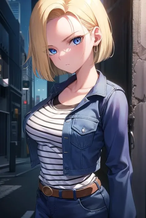 a beautiful young woman with short blonde hair, riding a motorcycle under a bright blue sky, wearing denim, holding a helmet, cute expression, detailed light blue eyes, high quality, realistic, photorealistic, extremely detailed