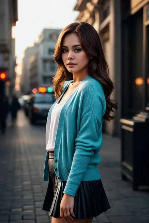 photo of beautiful (1valaw1:0.99), a woman with perfect hair, wearing Sky Blue (Cardigan, Pleated Skirt:1.1), (pagoda:1.1), modelshoot style, (extremely detailed CG unity 8k wallpaper), professional majestic photography, (Leica M6 Camera), 24mm, exposure blend, hdr, faded, extremely intricate, High (Detail:1.1), Sharp focus, dramatic, soft cinematic light, (looking at viewer), (detailed pupils), 4k textures, elegant, ((((cinematic look)))), soothing tones, insane details, hyperdetailed, low contrast, (epicPhoto)