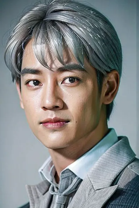 ((((1boy , medium shot,  light silver hair  color :1.5)))),(8k, RAW photo, best quality, masterpiece:1.2), (realistic, photo-realistic:1.4), (extremely detailed CG unity 8k wallpaper) , ((  close up shot portrait of a charming Horsen posing for shang yoon magazine in light blue, in the style of deconstructed tailoring, close up, rounded, precisionist, limited color range, duckcore, celestial :1.4)),((super biggest muscle chest )), ((muscular arms and a broad chest, strong, athletic, muscle:1.3 )), hyper detailed, soft lighting, strong backlight, beautiful lighting , hyperreal, front shot, ((random photorealistic full pose :1.3)),(day scene:1.2) 4k, cinematic, widescreen, zoom out, intricate detail, finely detailed, hyper detailed, insane details, centered, epic composition, smooth, extreamly realistic, cenematic, attractive beautiful, hyper realistic, photographed by Canon EOS 6D Mark II RF