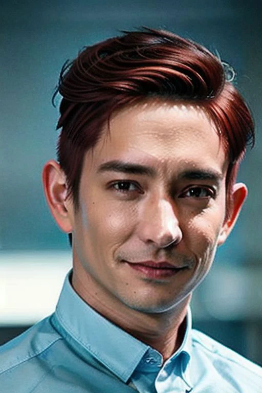 ((((1boy , medium shot, light red short hair color :1.5)))),(8k, RAW photo, best quality, masterpiece:1.2), (realistic, photo-realistic:1.4), (extremely detailed CG unity 8k wallpaper) , (( close up shot portrait of a charming Horsen posing for shang yoon magazine in light blue, in the style of deconstructed tailoring, close up, rounded, precisionist, limited color range, duckcore, celestial :1.4)),((super biggest muscle chest )), ((muscular arms and a broad chest, strong, athletic, muscle:1.3 )), hyper detailed, soft lighting, strong backlight, beautiful lighting , hyperreal, front shot, ((random photorealistic full pose :1.3)),(day scene:1.2) 4k, cinematic, widescreen, zoom out, intricate detail, finely detailed, hyper detailed, insane details, centered, epic composition, smooth, extreamly realistic, cenematic, attractive beautiful, hyper realistic, photographed by Canon EOS 6D Mark II RF