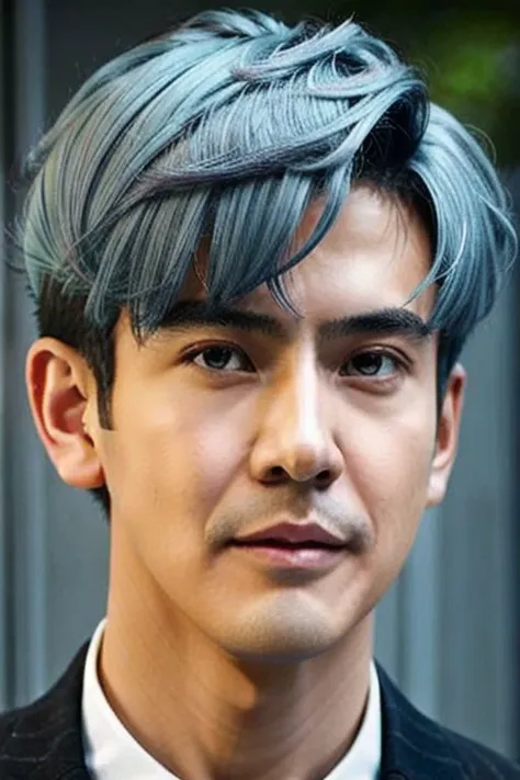 ((((1boy ,Face facing lef, medium shot, light blue short hair  color :1.5)))),(8k, RAW photo, best quality, masterpiece:1.2), (realistic, photo-realistic:1.4), (extremely detailed CG unity 8k wallpaper) , ((  close up shot portrait of a charming Horsen posing for shang yoon magazine in light blue, in the style of deconstructed tailoring, close up, rounded, precisionist, limited color range, duckcore, celestial :1.4)),((super biggest muscle chest )), ((muscular arms and a broad chest, strong, athletic, muscle:1.3 )), hyper detailed, soft lighting, strong backlight, beautiful lighting , hyperreal, front shot, ((random photorealistic full pose :1.3)),(day scene:1.2) 4k, cinematic, widescreen, zoom out, intricate detail, finely detailed, hyper detailed, insane details, centered, epic composition, smooth, extreamly realistic, cenematic, attractive beautiful, hyper realistic, photographed by Canon EOS 6D Mark II RF