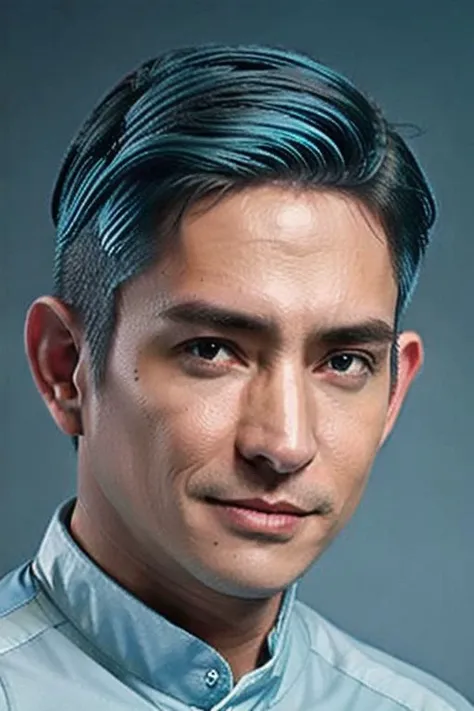 ((((1boy , medium shot, light blue short hair color :1.5)))),(8k, RAW photo, best quality, masterpiece:1.2), (realistic, photo-realistic:1.4), (extremely detailed CG unity 8k wallpaper) , (( close up shot portrait of a charming Horsen posing for shang yoon magazine in light blue, in the style of deconstructed tailoring, close up, rounded, precisionist, limited color range, duckcore, celestial :1.4)),((super biggest muscle chest )), ((muscular arms and a broad chest, strong, athletic, muscle:1.3 )), hyper detailed, soft lighting, strong backlight, beautiful lighting , hyperreal, front shot, ((random photorealistic full pose :1.3)),(day scene:1.2) 4k, cinematic, widescreen, zoom out, intricate detail, finely detailed, hyper detailed, insane details, centered, epic composition, smooth, extreamly realistic, cenematic, attractive beautiful, hyper realistic, photographed by Canon EOS 6D Mark II RF