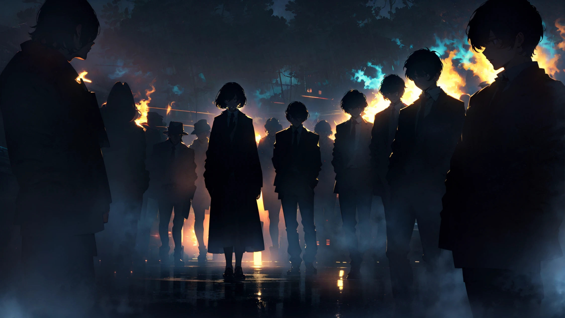 hallyu a group of people standing in front of someone in the dark, in the style of synthetism-inspired, hallyu, raw and edgy,  ferrania p30
fashion
<lora:~Q?-YN hallyu:0.9>