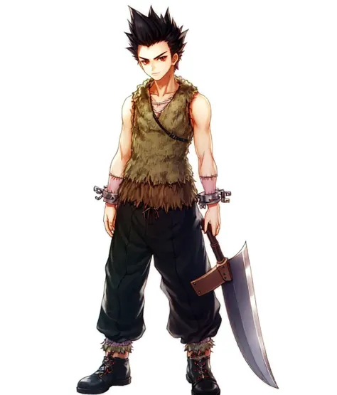 Solo character, full body version, ??? boy, (elf), yellow eyes, black color hair, long Curly haircut, His hair covered his eyes, topless, no shock, no shoes, indoor, prison, Wood floor, village, detailed background, detailed clothing, detailed hair, muscle, standing gesture, (Bleach style art, one piece style art), handcuff, blood, Tortured