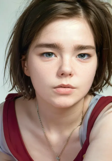 ((s0ph)), s0ph, sophia lillis,small leather underwear, pecho al descubierto, bragas de cuero pelo corto, pecas, pecho diminuto, sin pecho, sin tetas,cuerpo entero,culo bonito,delgada, flaca