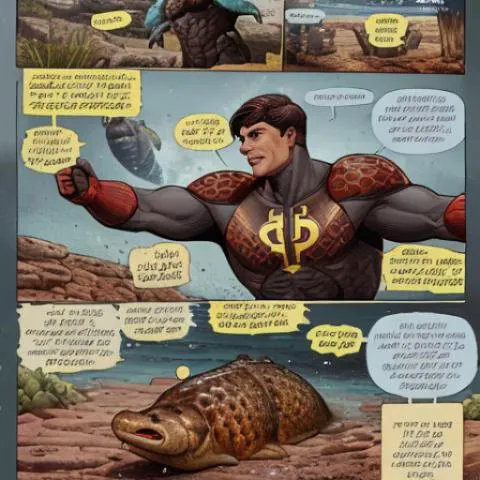 Cryptobranchus alleganiensis comic, hellbender, illustrated by rotten tomatoes, dark horse comics