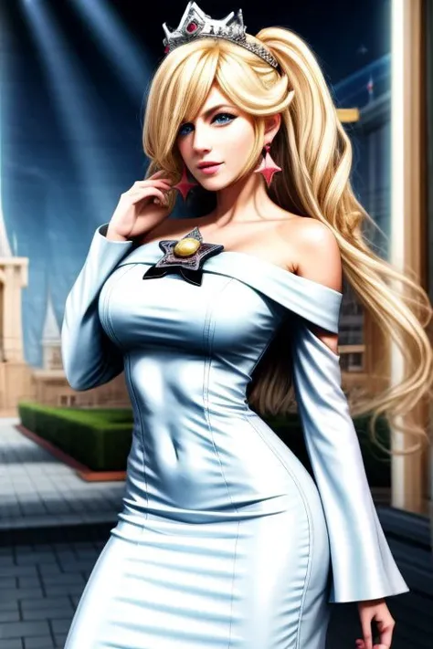 AngelT, professional detailed photo, (samus aran:1.2) dressed in (latex (Rosalina off-the-shoulder tight white dress:1.2), (long straight blonde hair), (jewelry, tight white off-the-shoulder dress, white dress, princess crown, jewel brooch, long wide sleeves), (perfect face, beautiful face, symmetric face), (shiny glossy translucent clothing, gleaming oily latex fabric :1.1), (sparkles, sparkling hair, sparkling clothes, sparkles around face:1.3),
8k, RAW photo, photo-realistic, masterpiece, best quality, absurdres, incredibly absurdres, huge filesize, extremely detailed, High quality texture, physically-based rendering, Ray tracing,