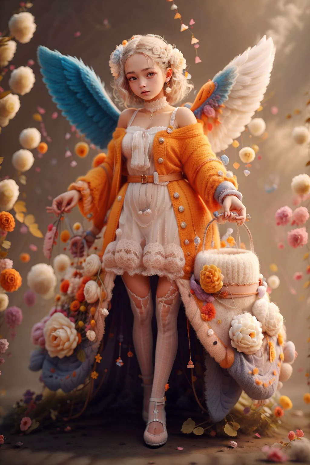 1girl,full body, <lora:Felt_Craft:1>, <lora:AngelT:1>, AngelT, (masterpiece, best quality, high quality, highres, ultra-detailed),