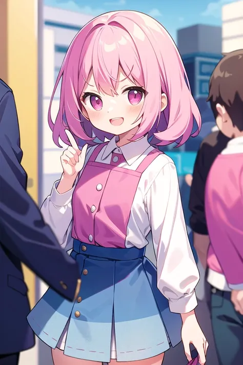 <lora:doyagao_v080:1.2>
(hair pin:-1),
(cleavage:-1.5),insanely detailed, absurdres, ultra-highres, ultra-detailed, best quality,
1girl, solo, nice hands, perfect hands,
BREAK,
(wearing harajuku-style coordinate),
happy smile, laugh, open mouth,
cute pose, cowboy shot,
BREAK,
slender, kawaii, perfect symmetrical face, ultra cute girl, ultra cute face, ultra detailed eyes, ultra detailed hair, ultra cute, ultra beautiful,
BREAK,
in harajuku, shibuya, tokyo, street, crowd, cityscape,
medium large breasts
BREAK,
(pink medium hair, pink eyes),