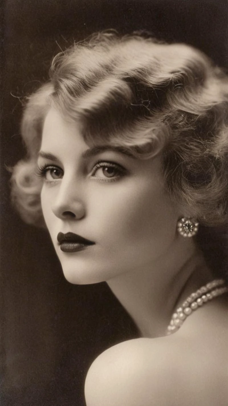 Masterpiece, close up, Portrait of a luxury woman by Alfred Cheney Johnston, Kati Horna, insanely detailed, soft volumetric lighting, Perfect composition, Art deco, captivates with sharp focus, depth of field, studio photo quality <lora:lith_Agfa_Geveart_Brovira_BW22a_SDXL:0.5>