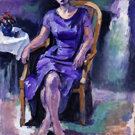 <lora:m4t1:1>m4t1 woman, white dress, chair