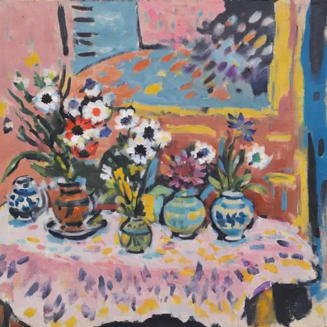 <lora:m4t1:1>m4t1 still life flowers
thick paint, brush strokes