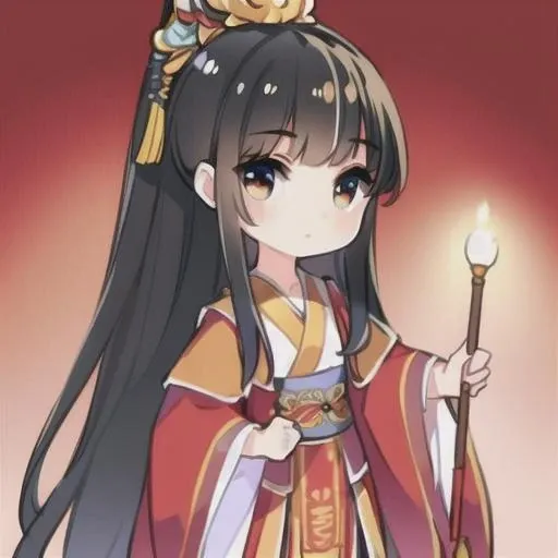 (masterpiece:1.2), best quality, masterpiece, highres, original, extremely detailed wallpaper, perfect lighting,(extremely detailed CG:1.2), 1girl, black hair, long hair, handsome, young, chinese chothes, open eyes, hanfu, looking at viwer, red ribbon, solo, white background, <lora:Q_gufeng:0.7>