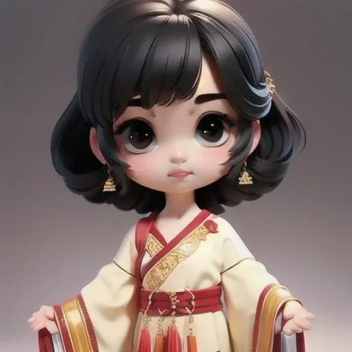 (masterpiece:1.2), best quality, masterpiece, highres, original, extremely detailed wallpaper, perfect lighting,(extremely detailed CG:1.2), 1girl, asian, bangs, black_eyes, black_hair, brown_eyes, closed_mouth, depth_of_field, lips, looking_at_viewer, nose, photorealistic, realistic, short_hair, solo, upper_body, solo, white background, <lora:Q_gufeng:0.9>