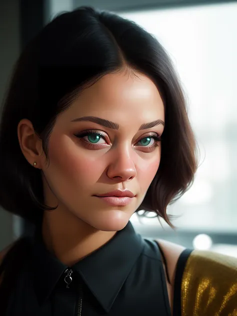 3/4 shot, portrait, Marion Cotillard, (dota 2 style), 
extremely detailed face,