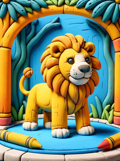 ais-crayz lion in the zoo <lora:Kids_Crayon_Style_SDXL:1>