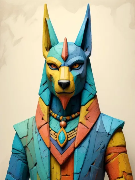 masterpiece
anubis monster color, single paper people, (style of Carne Griffiths:1.2), (style of Nicholas Roerich:1.3), (by Richard Lindner:1.6), (sharp background geometrical details:1.4), insane details, sharp focus,
<lora:xl_more_art-full_v1:1> <lora:Kids_Crayon_Style_SDXL:0.7> ais-crayz