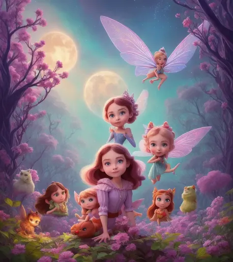 witch, super cute spider with big bright eyes, digital painting, dreamlike, intricate details, sharp focus, trending on artstation, art by lois van baarle and loish and ross tran and rossdraws and sam yang and samis arts and artgerm, fairy tales, pixar, disney, dreamworks style, surrounded by magical fairies in a dreamlike forest, rendered in intricate detail in a digital painting with sharp focus, inspired by fairy tales and animated movies from pixar, Disney, and dreamworks, and created by the talented artists lois van baarle, Loish, Ross Tran, Rossdraws, sam yang, samis arts, and artgerm, Trending on Artstation, this artwork is sure to capture hearts with its delightful charm, (Chibi:1,3)