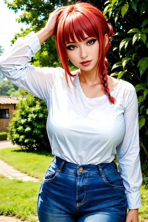 (Realisitc:1.5) edobmakima woman <lora:MakimaPelenka_v1.0:0.8>