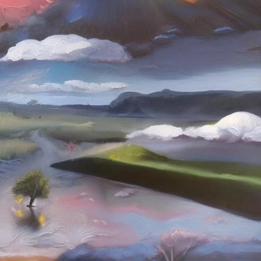 a painting of clouds by mse, highly detailed brushstrokes, a creepy painting of anguish, pain, distraught, sadness, surreal, rule of thirds, color accents <lora:rzMacabre21_21V10:0.8>